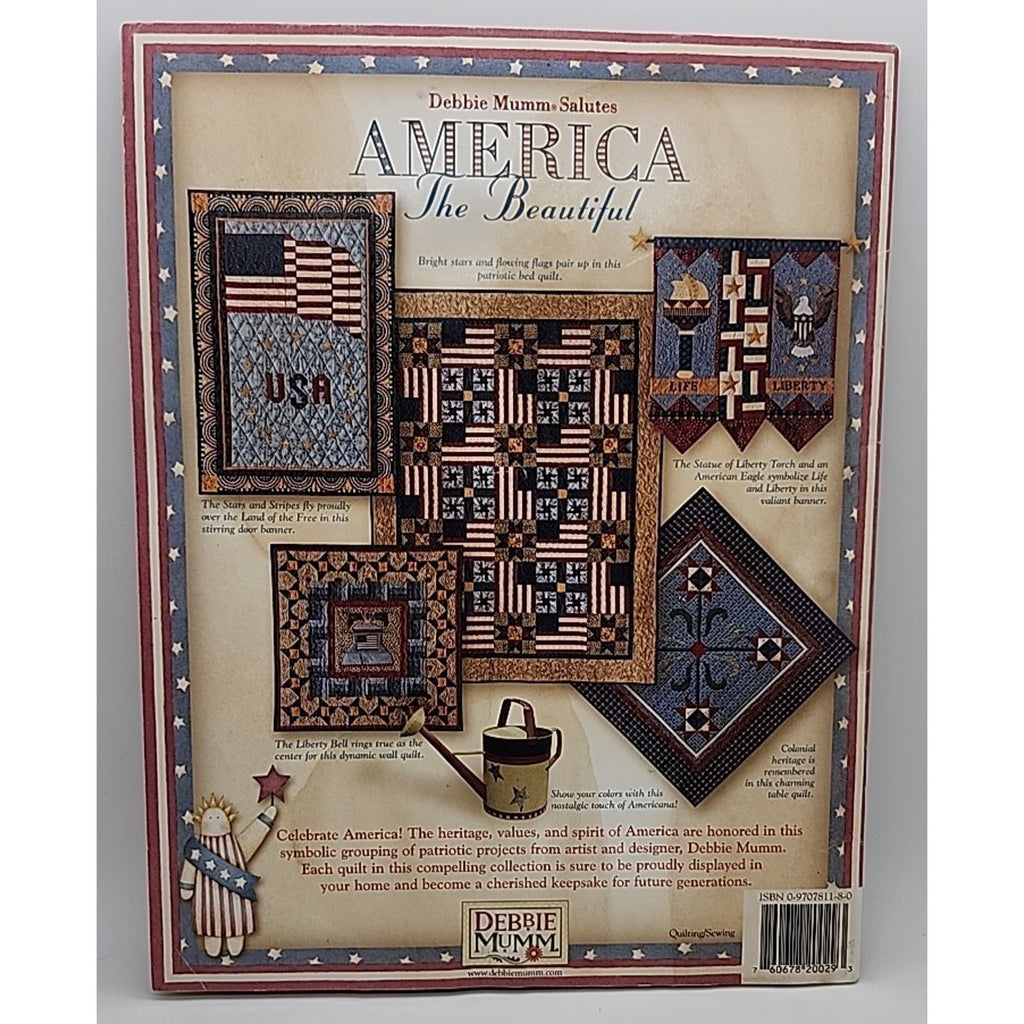 Debbie Mumm Salutes America the Beautiful Patriotic Quilt Pattern Book Sewing