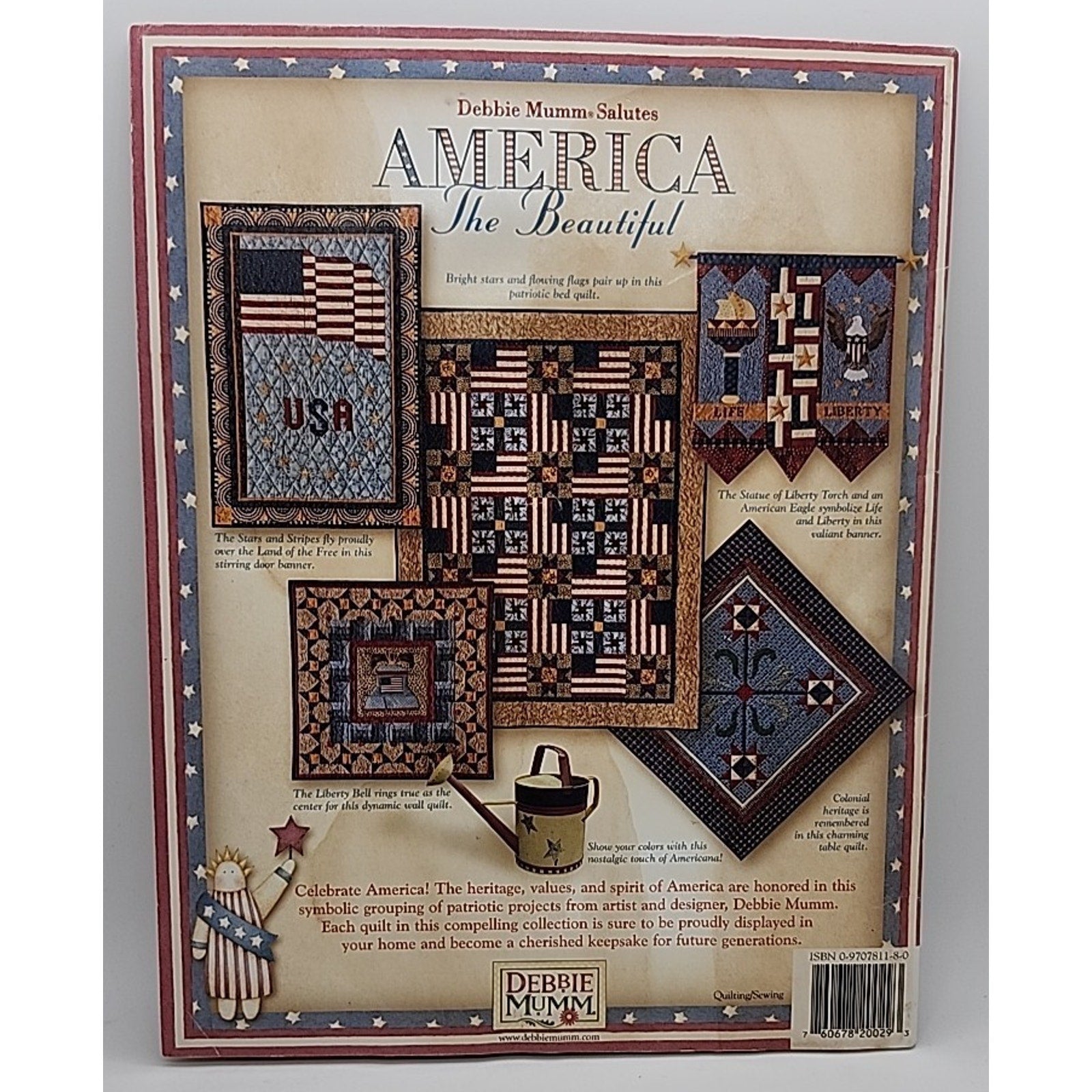 Debbie Mumm Salutes America the Beautiful Patriotic Quilt Pattern Book Sewing