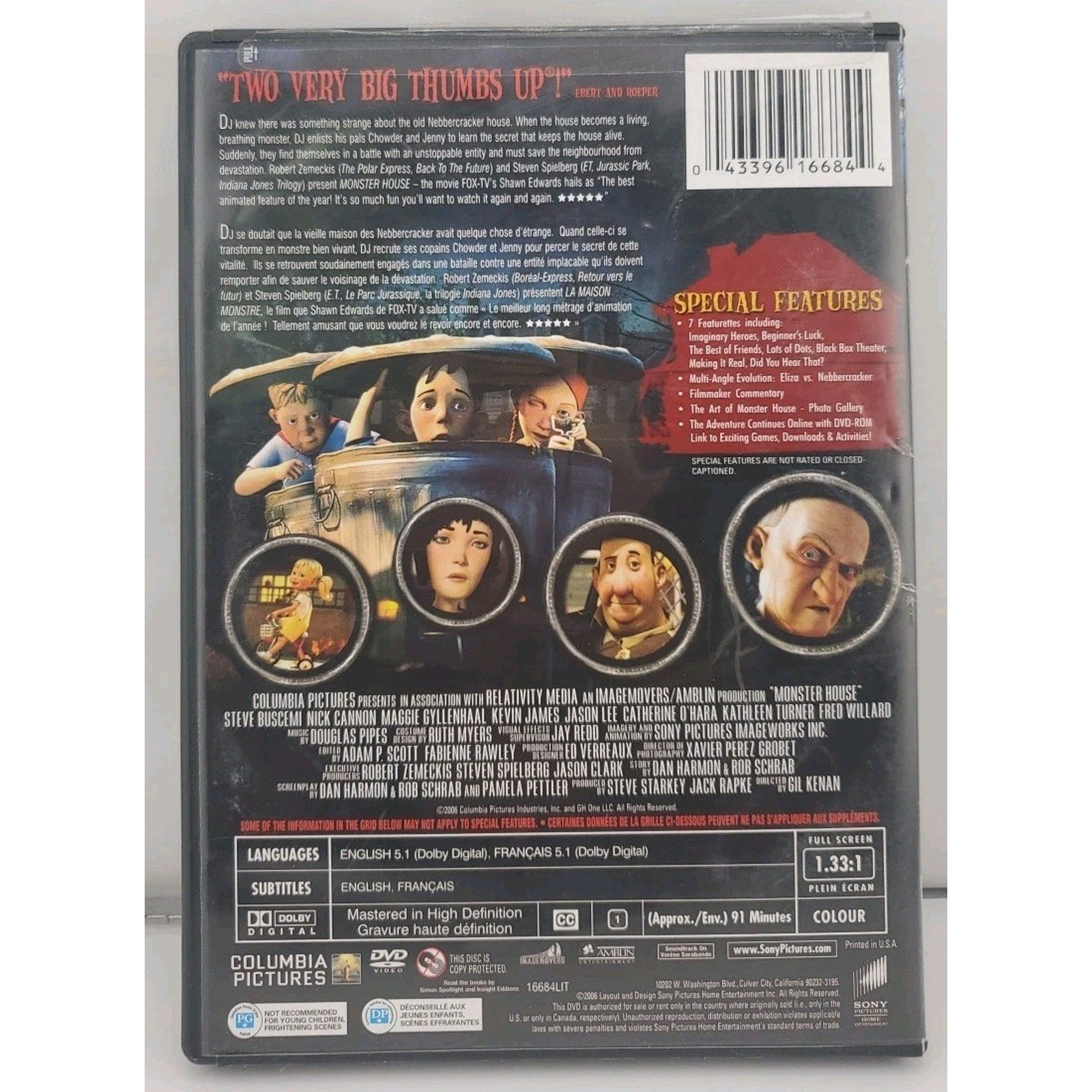 Monster House - DVD - French And English - Full Screen Edition -