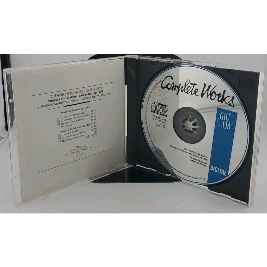 Complete Works Brahms - Sonatas For Clarinet & Sandro De Palma CD