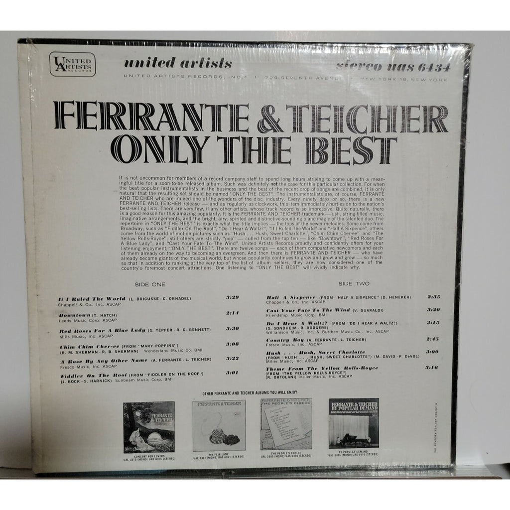 Ferrante & Teicher ‎– Only The Best (Vinyl)