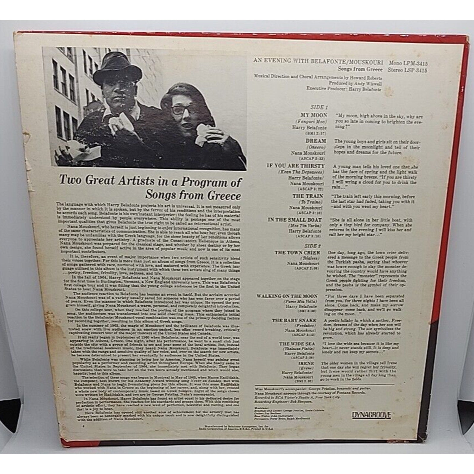 An Evening With Belafonte/ Mouskouri (Record)