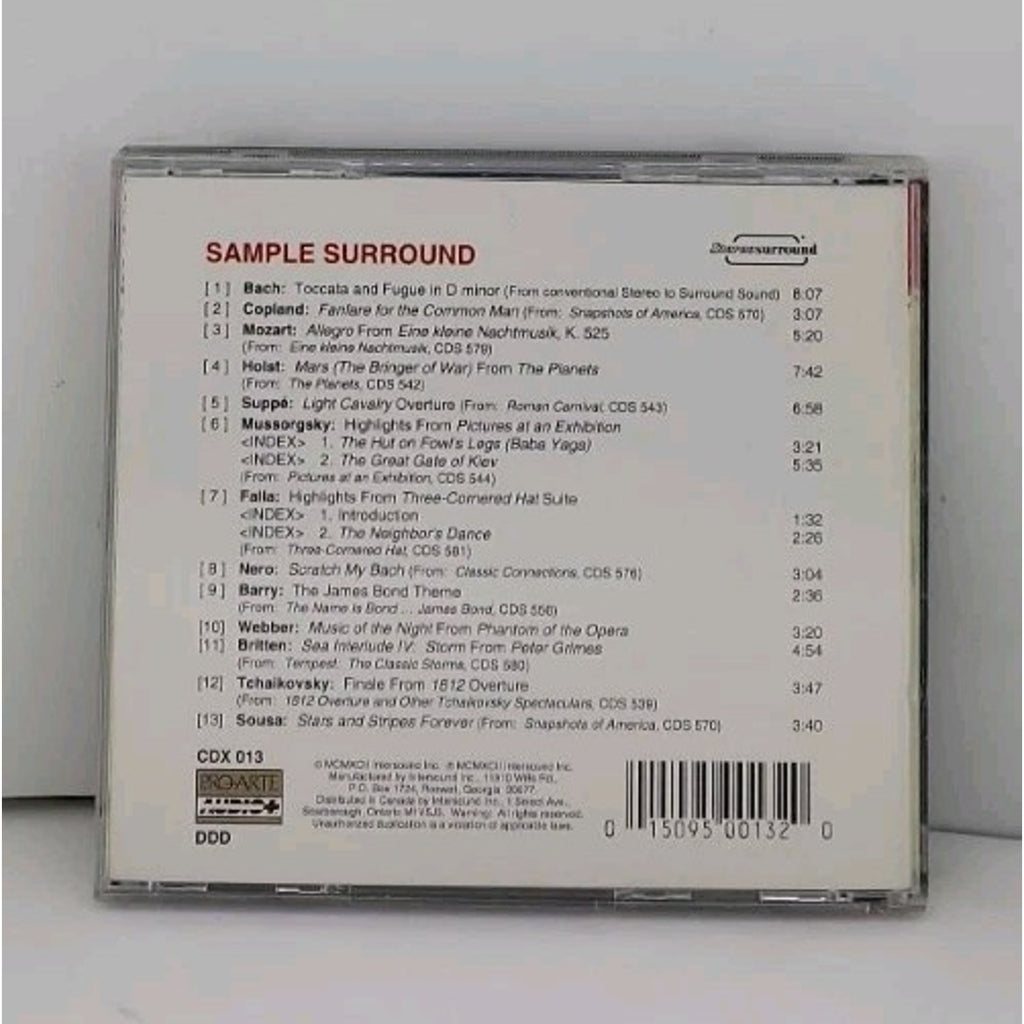 Sample Surround Digital Surround Sound CD Audio+