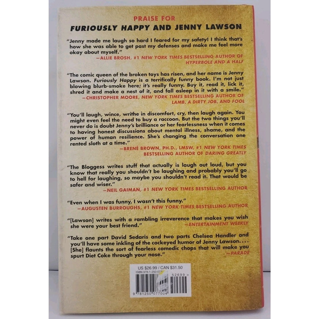 Furiously Happy : A Funny Book about Horrible Things by Jenny Lawson (2015,...