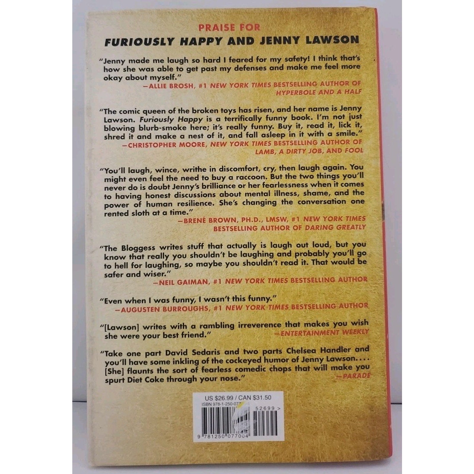 Furiously Happy : A Funny Book about Horrible Things by Jenny Lawson (2015,...