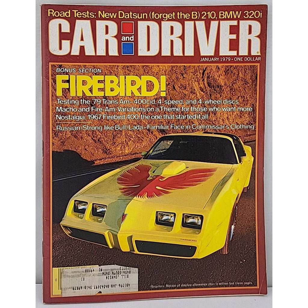 Car And Driver Magazine - January 1979 - Volume 24 Number 7