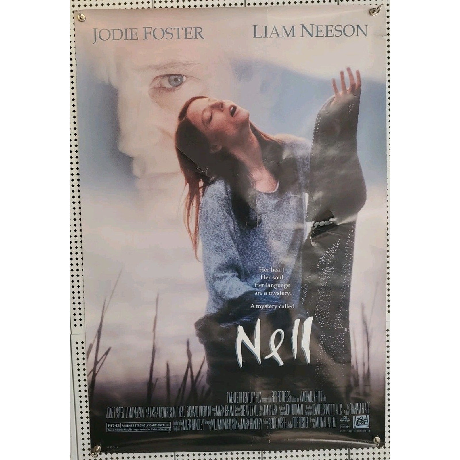 Nell 1994 Movie Poster 27x39.5 Jodie Foster, Liam Neeson