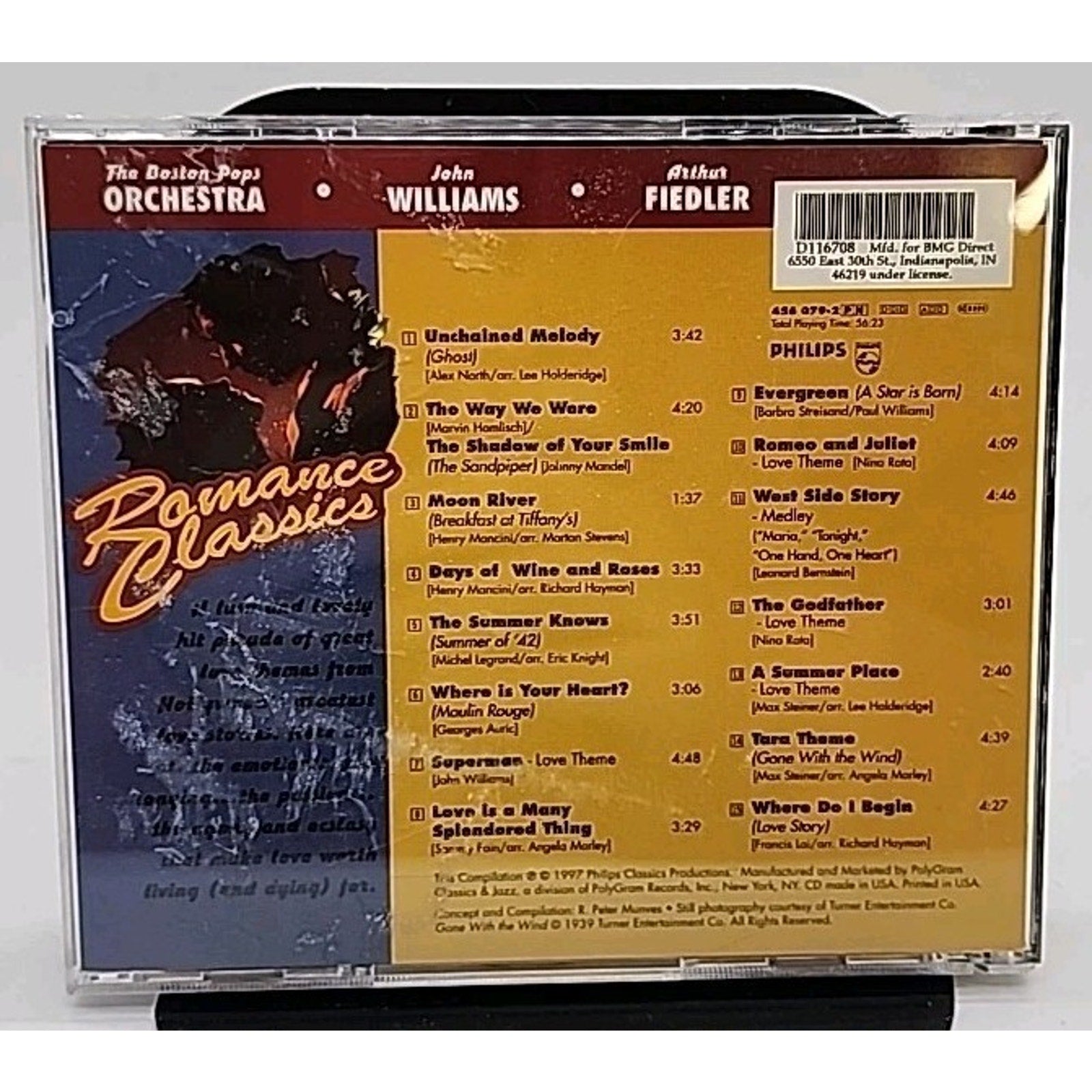 Romance Classics The Boston Pops Orchestra John Williams/Arthur Fiedler (CD 1997