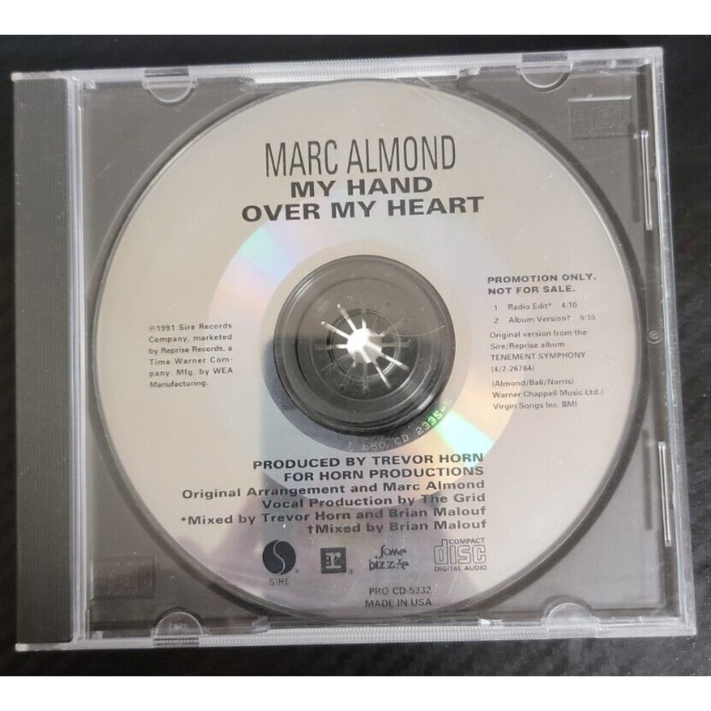 My Hand Over My Heart [Single] by Marc Almond (CD, 1992, Sire)