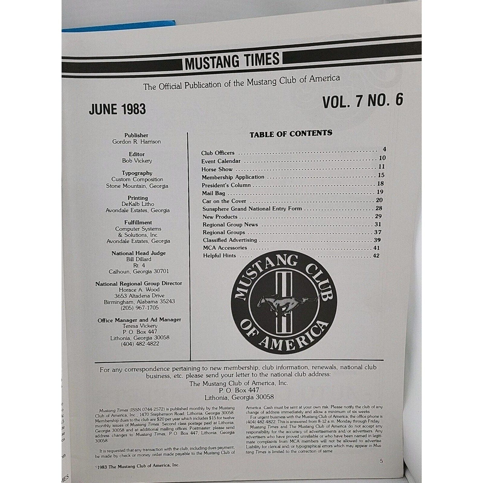 Mustang Times 1983 June Magazine