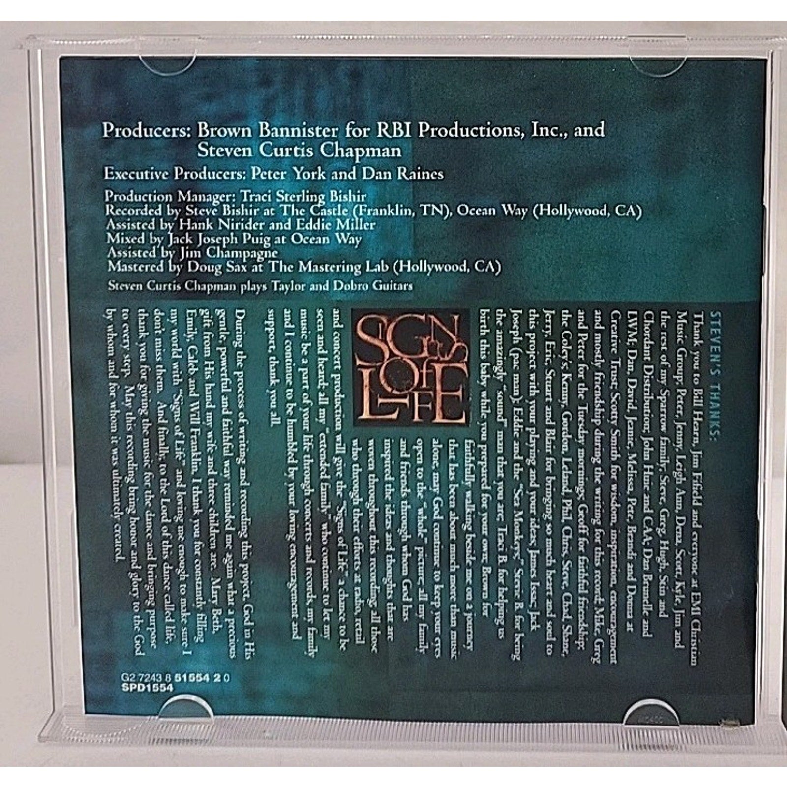 Signs of Life by Steven Curtis Chapman (CD, 1996)