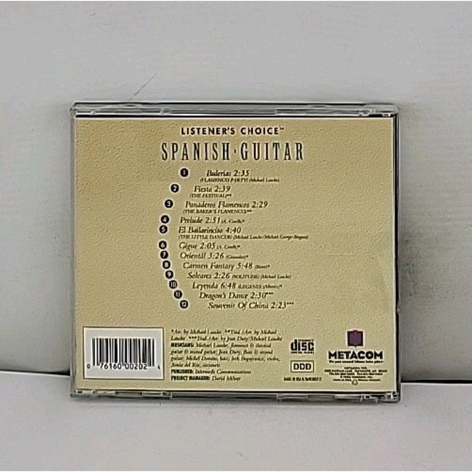 Listener's Choice: Spanish Guitar - CD - Metacom - Guitarra Flamenca