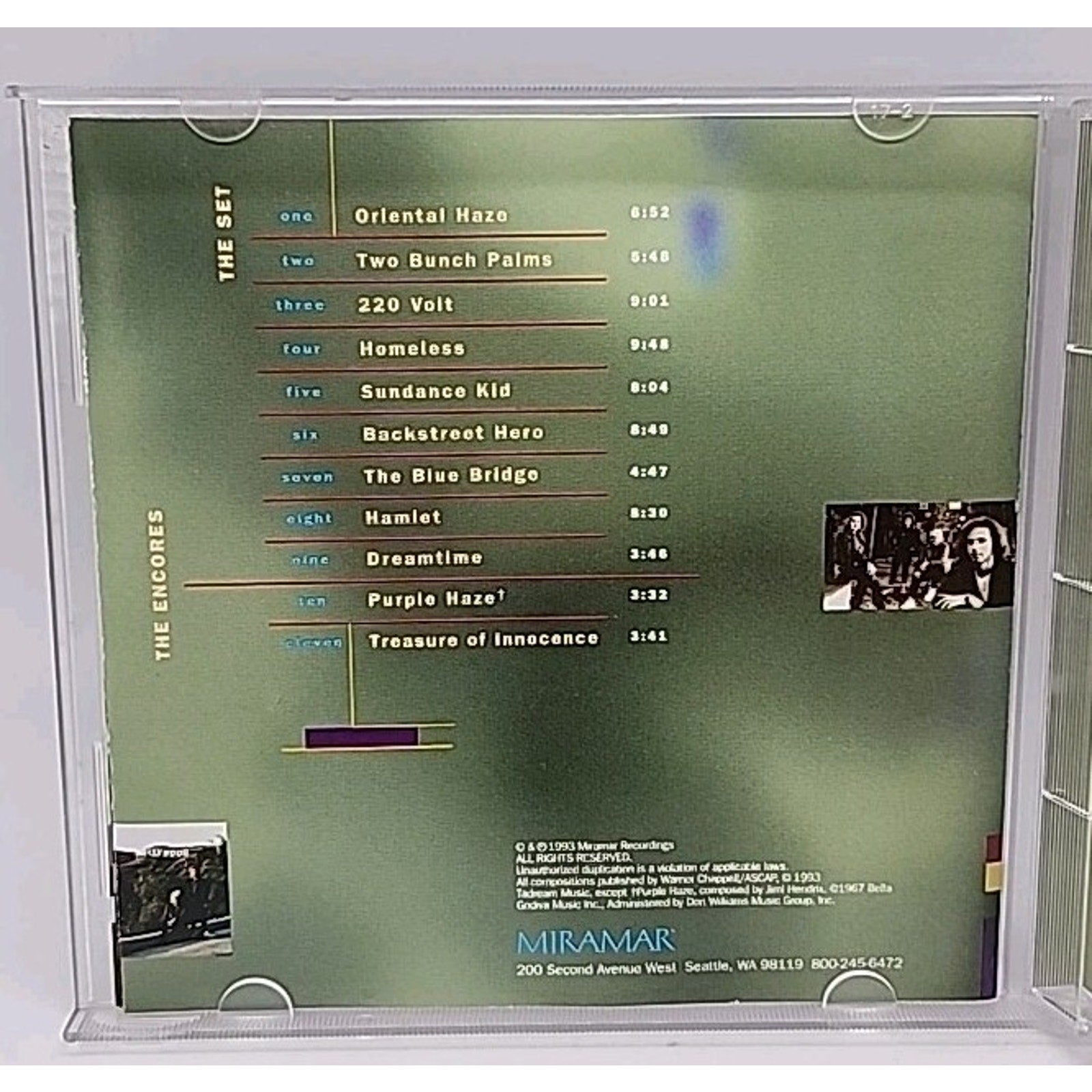 220 Volt Live by Tangerine Dream (CD, Sep-1993, Miramar)