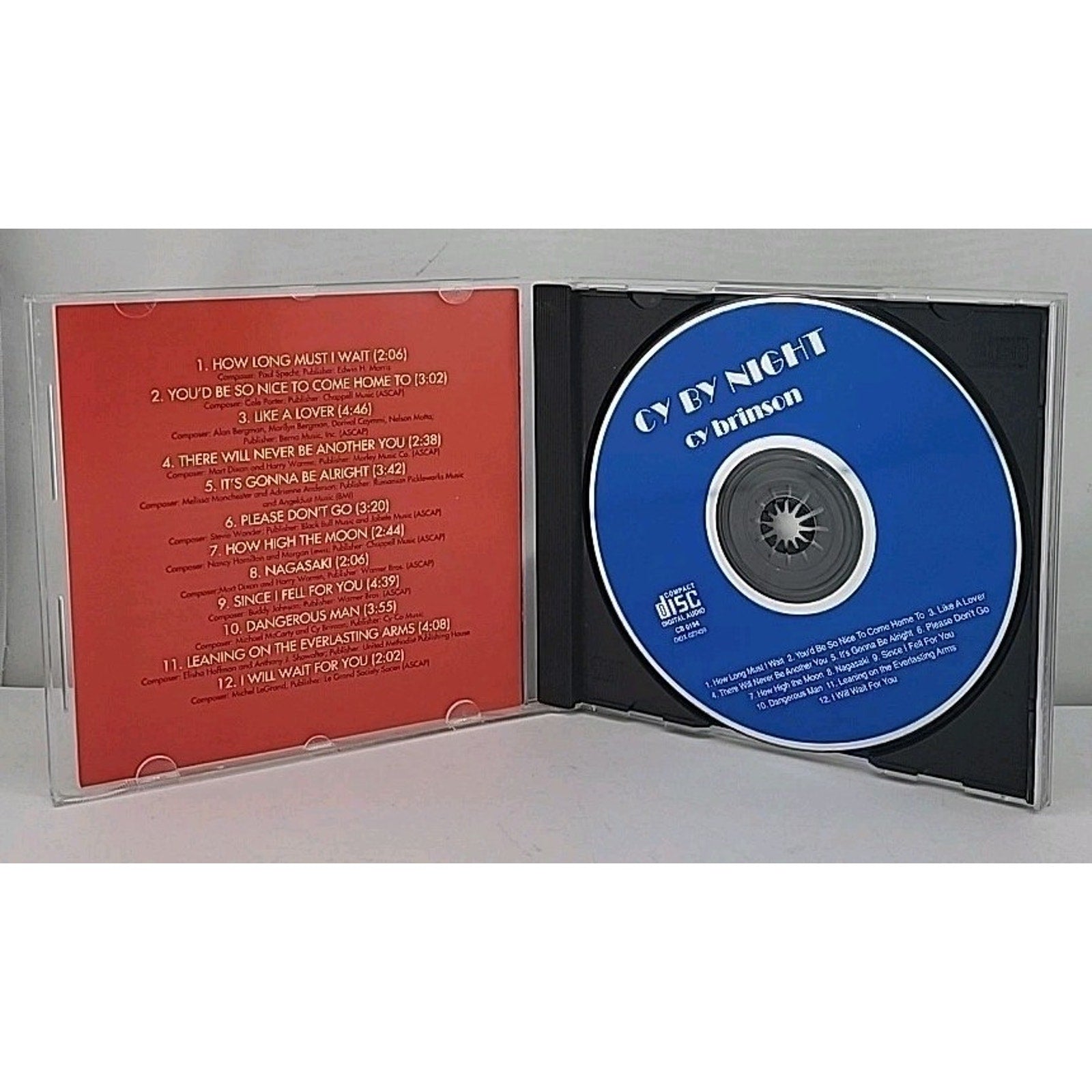 Cy Brinson CD Cy By Night 1994 Cy Co Music Disc Jazz management Arts