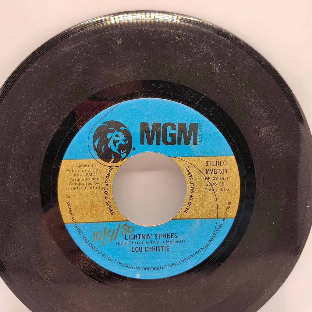 Rhapsody in the Rain / Lightnin' Strikes by Lou Christie (Record) - MVG 519