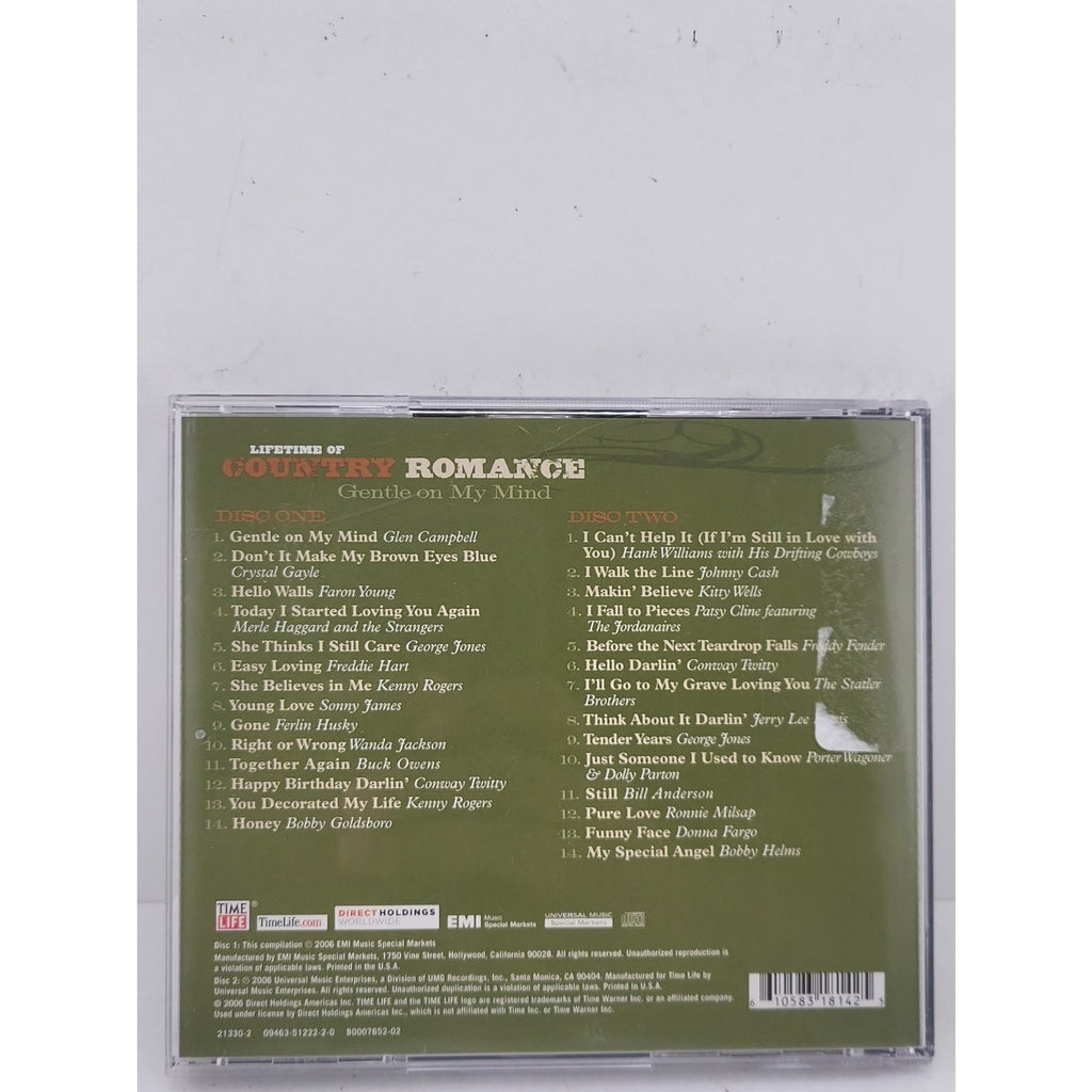 Lifetime of Country Romance: Gentle on My Mind CD Time Life
