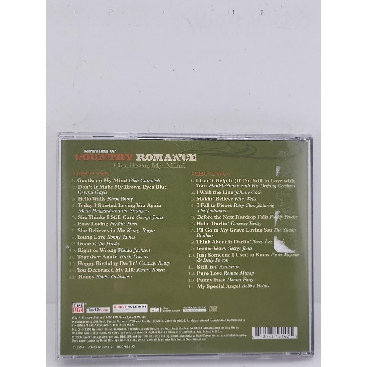 Lifetime of Country Romance: Gentle on My Mind CD Time Life