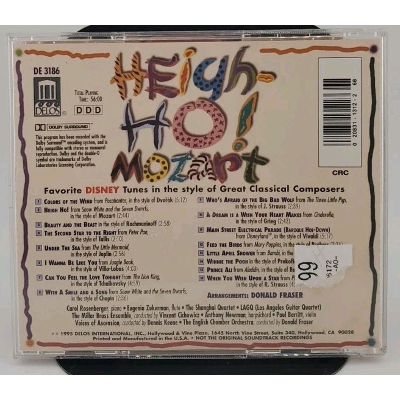 Various Artists: Heigh-Ho! Mozart (CD, 1995) Disney Tunes/Classical Style