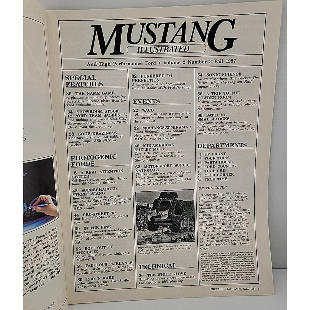 Mustang Ilustrated Fall 1987 Vol. 2 No. 3