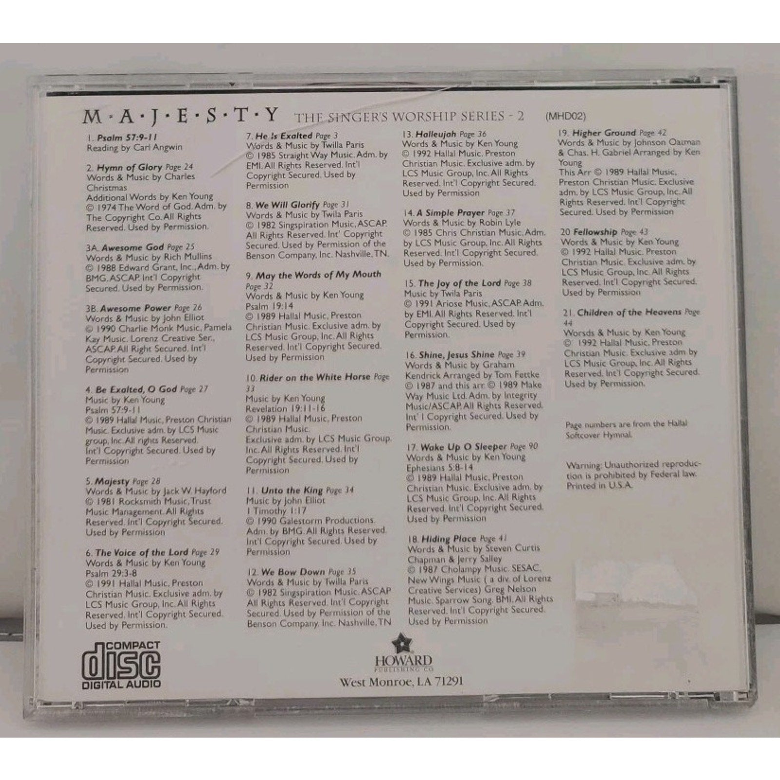 Majesty The Singer's Worship Series 2 (CD)