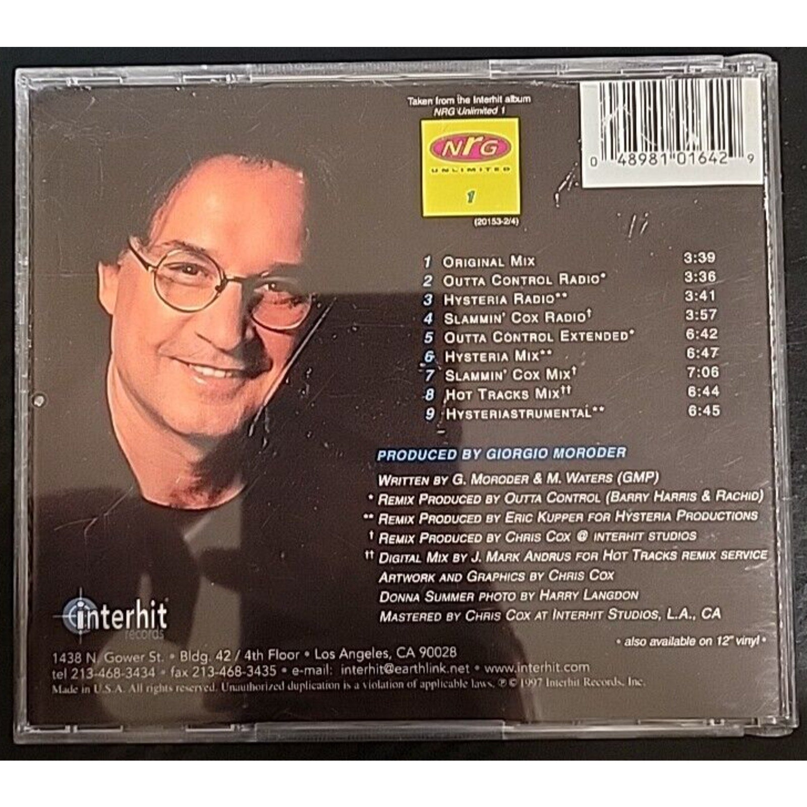 Carry On '97 [Single] by Giorgio Moroder (CD, Interhit Records)