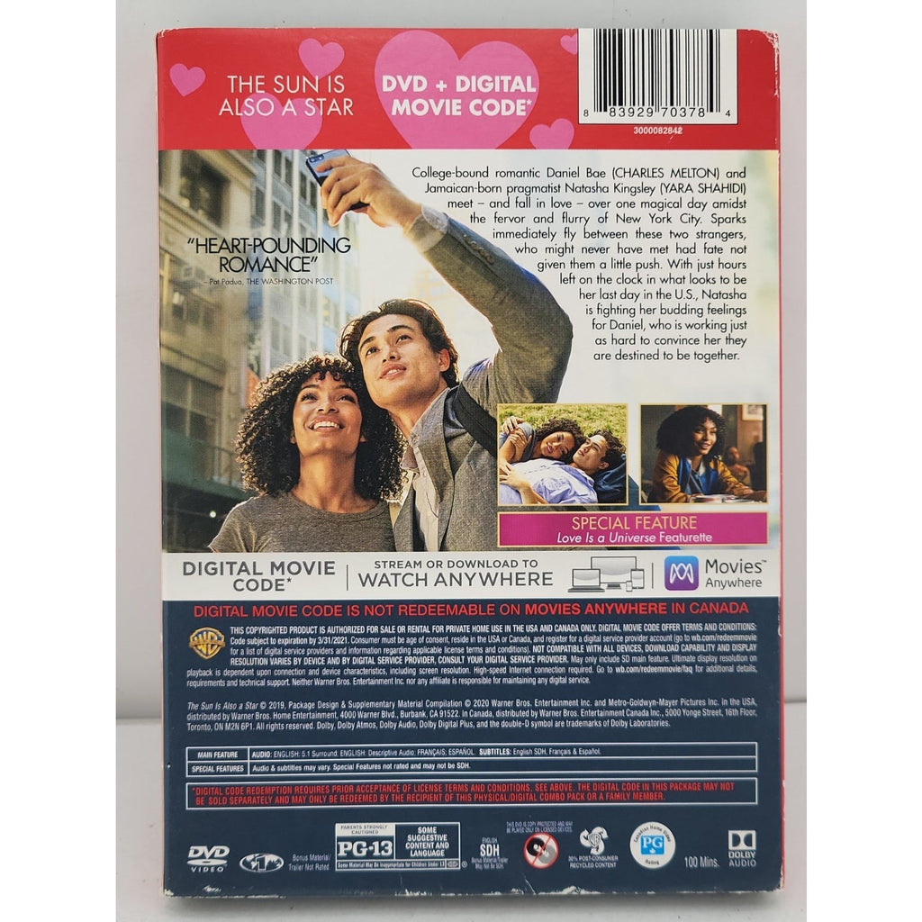 The Sun Is Also A Star Valentine DVD