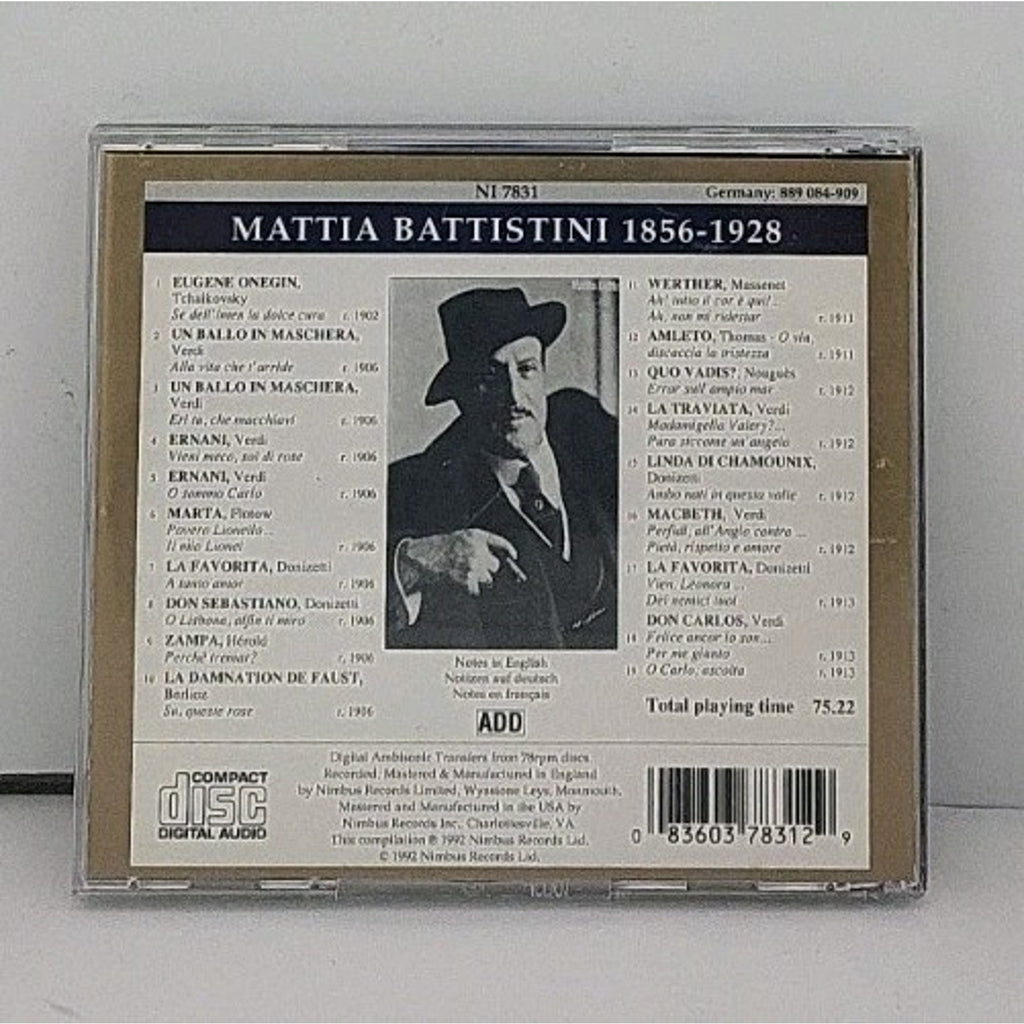 Mattia Battistini - Prima Voce CD Nimbus