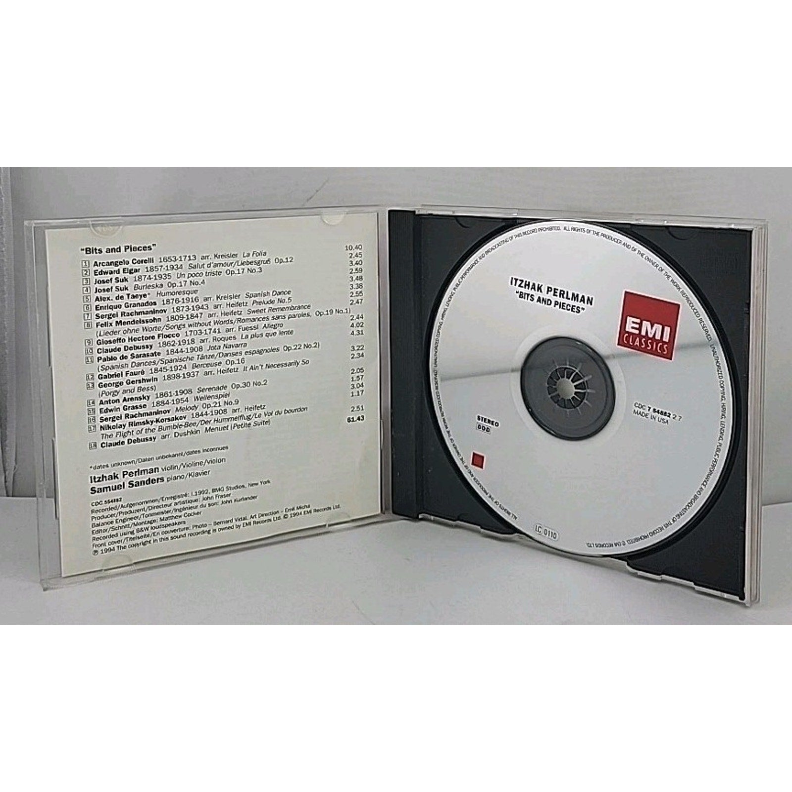Itzhak Perlman Bits and Pieces CD Emi Classics