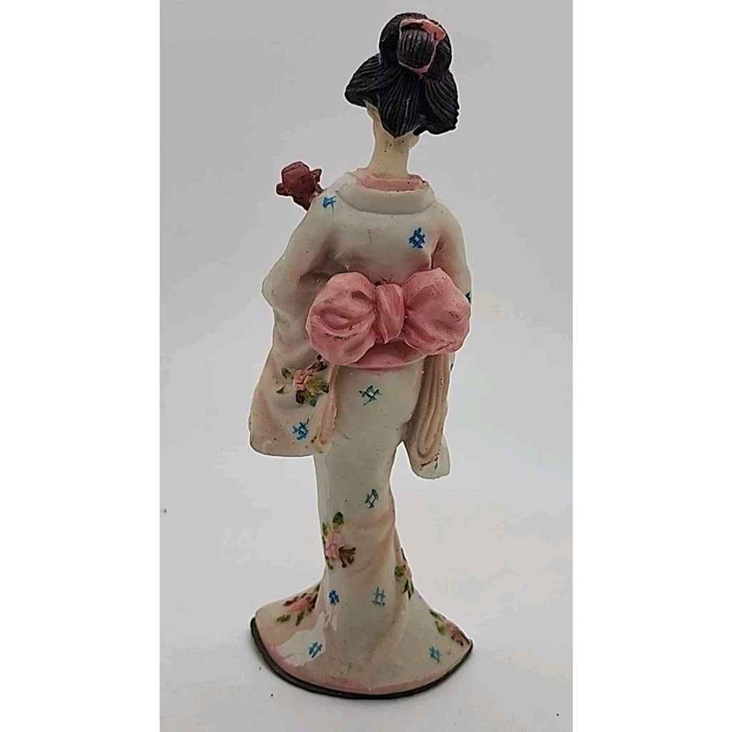 One Japanese Woman Musician Figurine Hand Painted