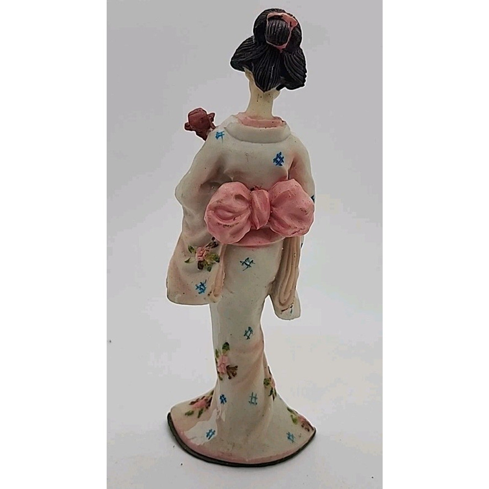 One Japanese Woman Musician Figurine Hand Painted