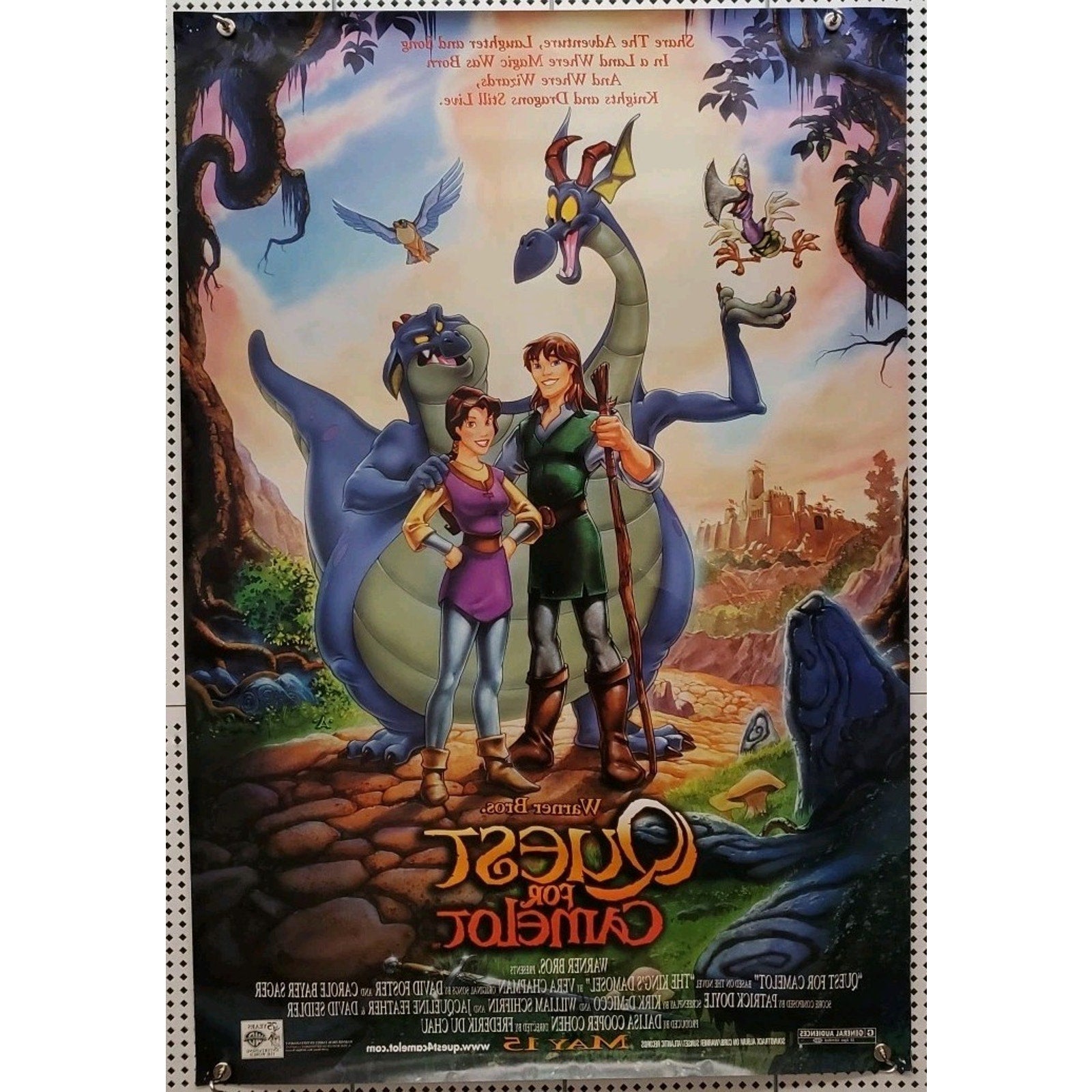 Quest for Camelot 1998 Double Sided Original Movie Poster 27" x 40"
