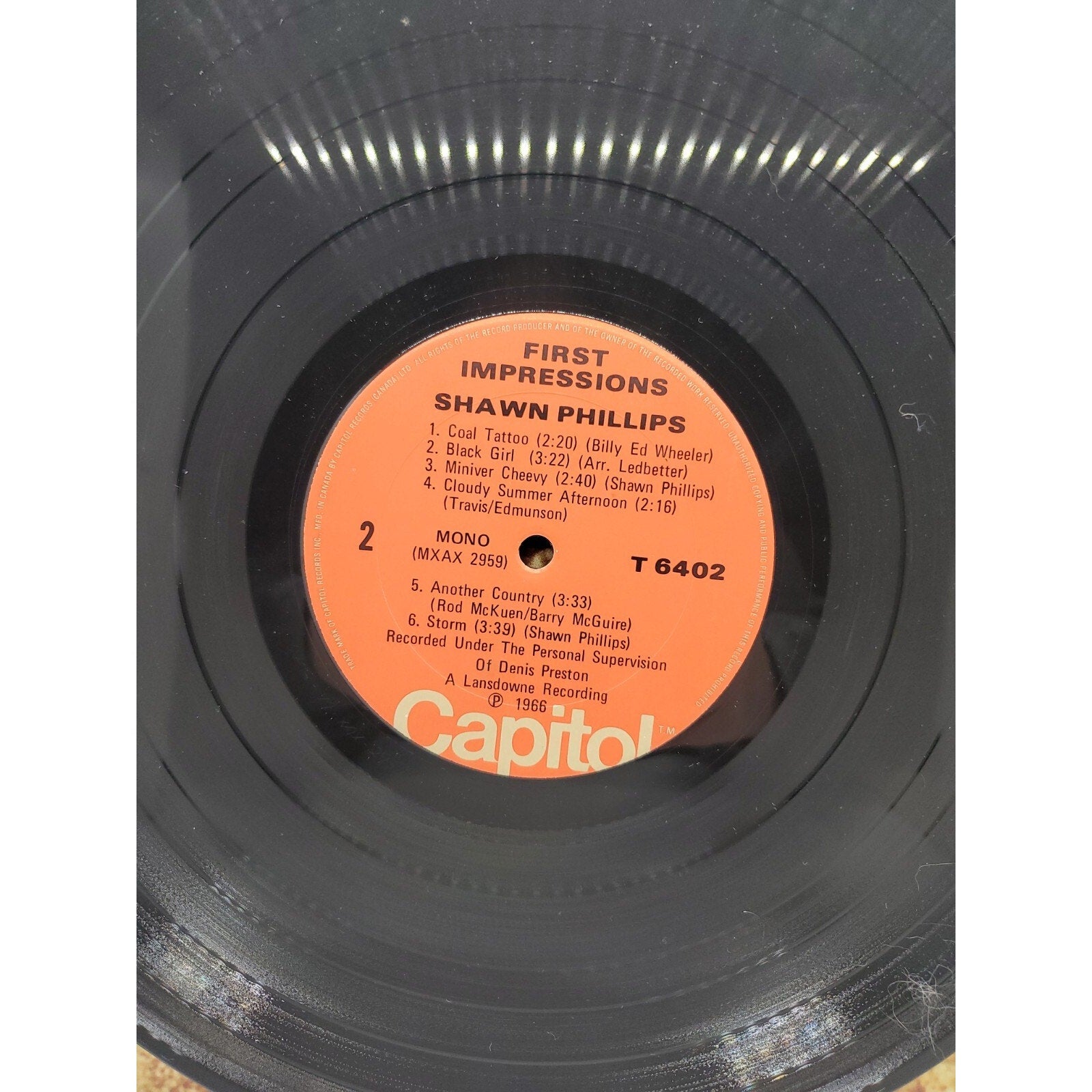 Shawn Phillips - First Impressions T-6402 (Record)