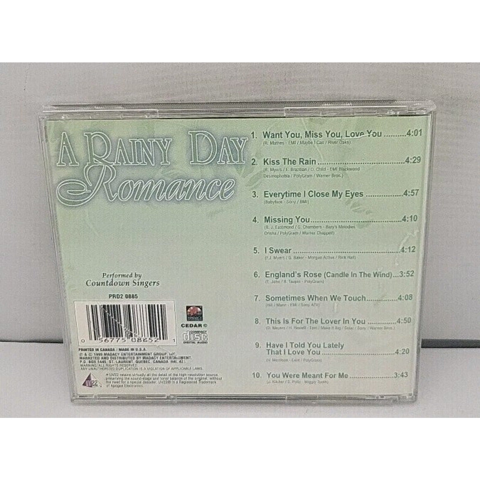 Rainy Day Romance by The Countdown Singers (CD, 2000)
