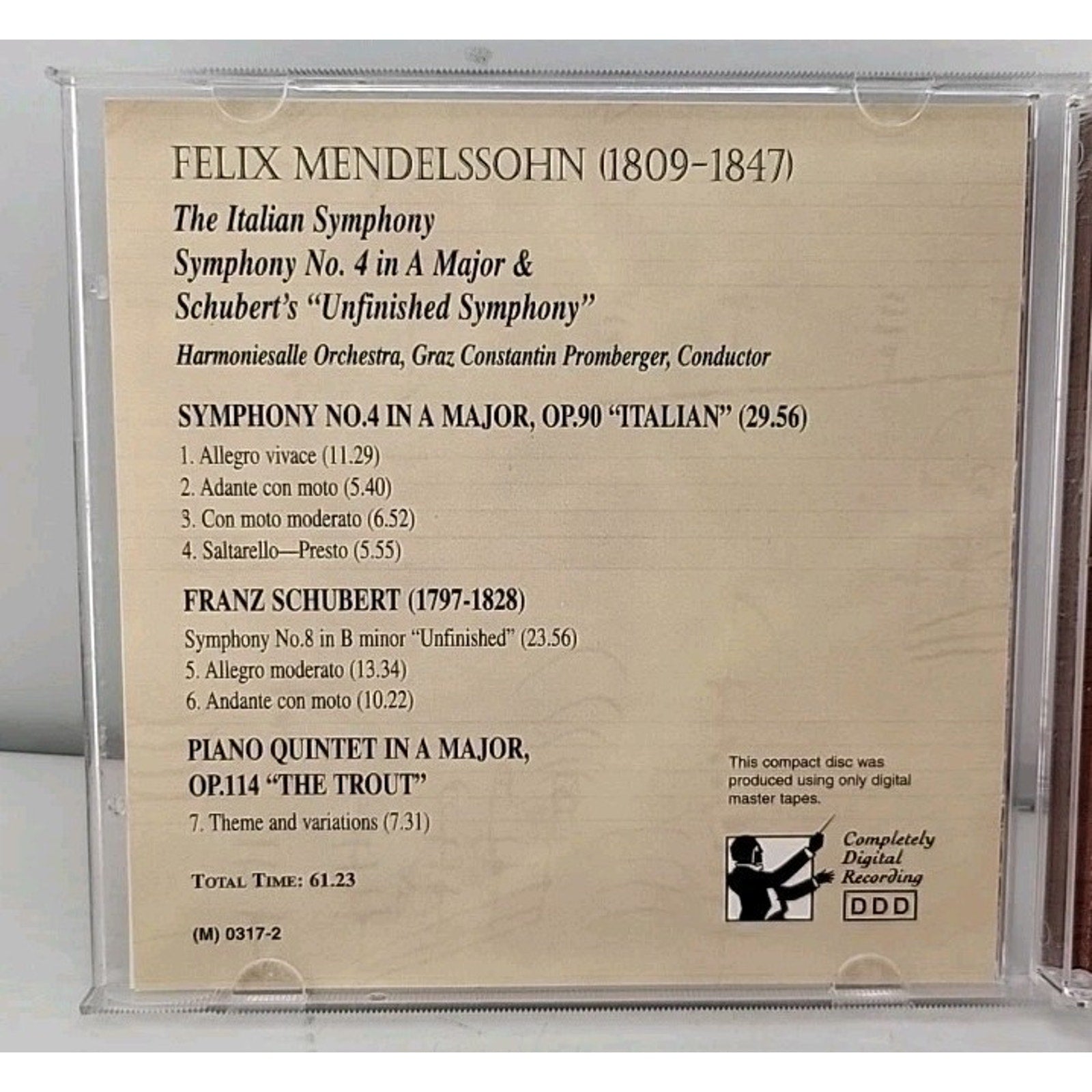 Millennium Classical Music Mendelssohn the Italian Symphony CD