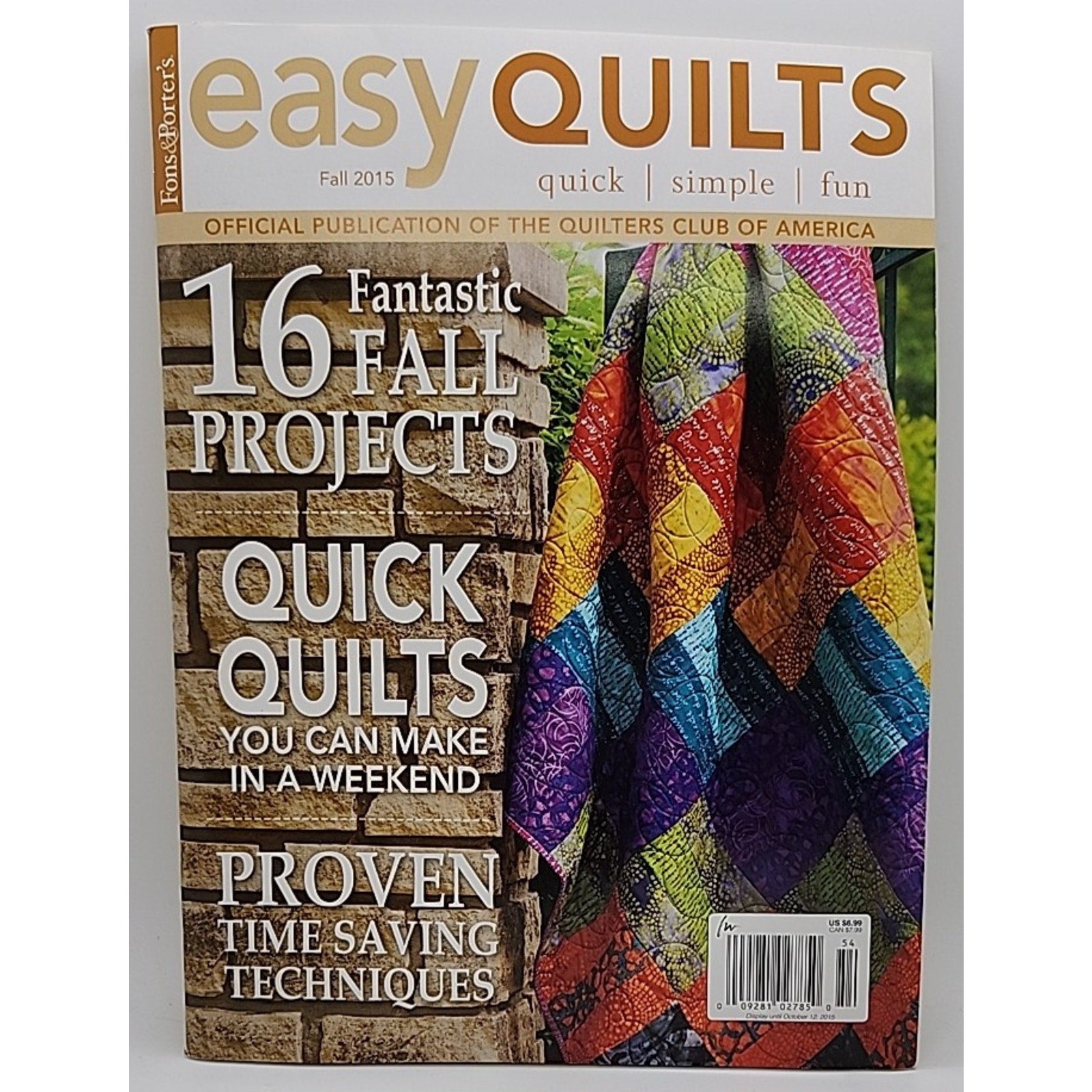 Fons & Porter's Love of Quilting Easy Quilts Magazine Fall 2015