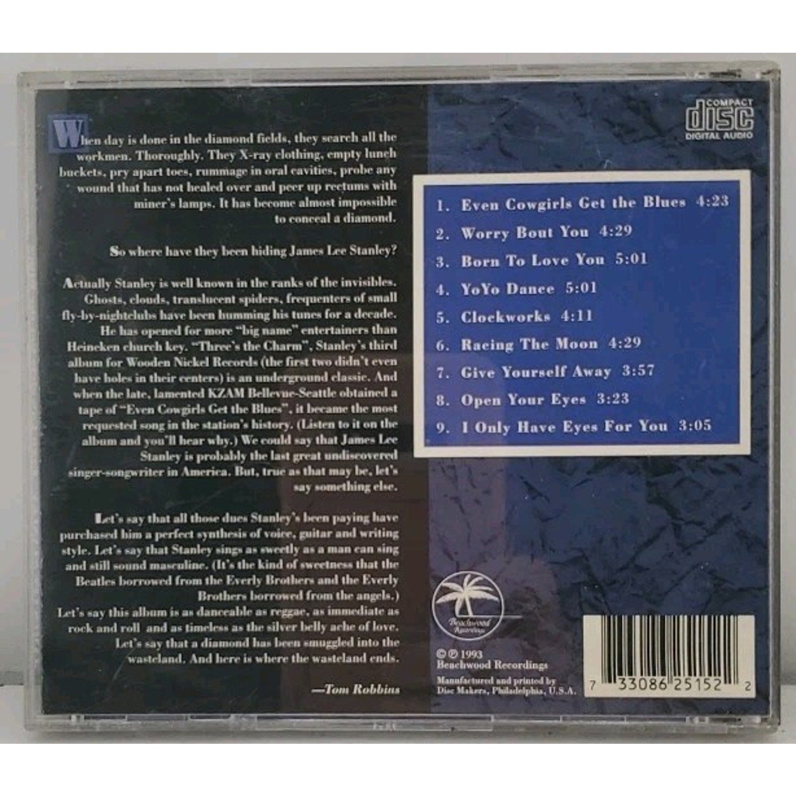 Even Cowgirls Get the Blues by Stanley, James Lee (CD, 1993)