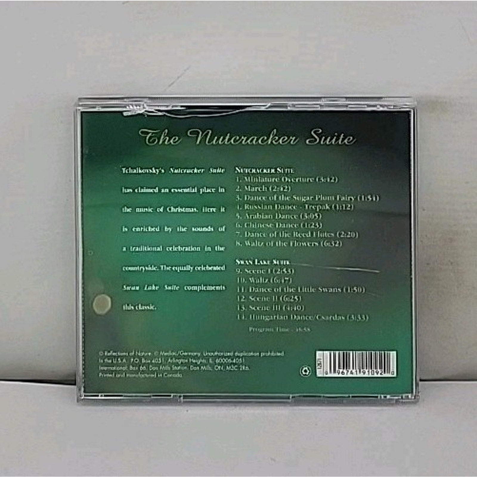 The Nutcracker Suite CD Swan Lake Suite Tchaikovsky Reflections of Nature 12781
