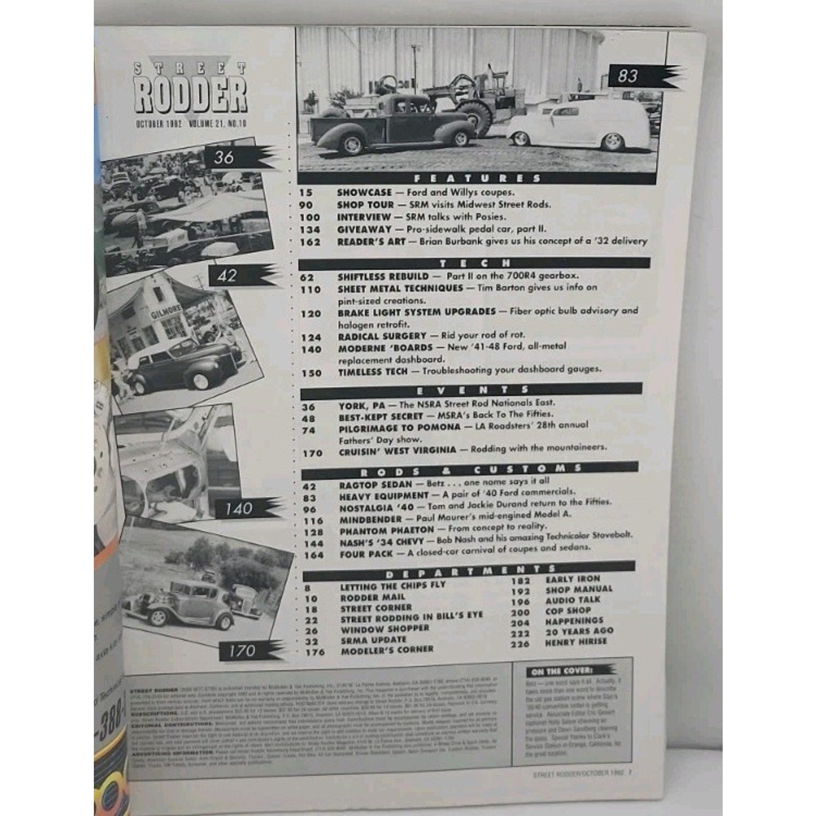 Street Rodder Magazine - October 1992 - Vol. 21 No. 10