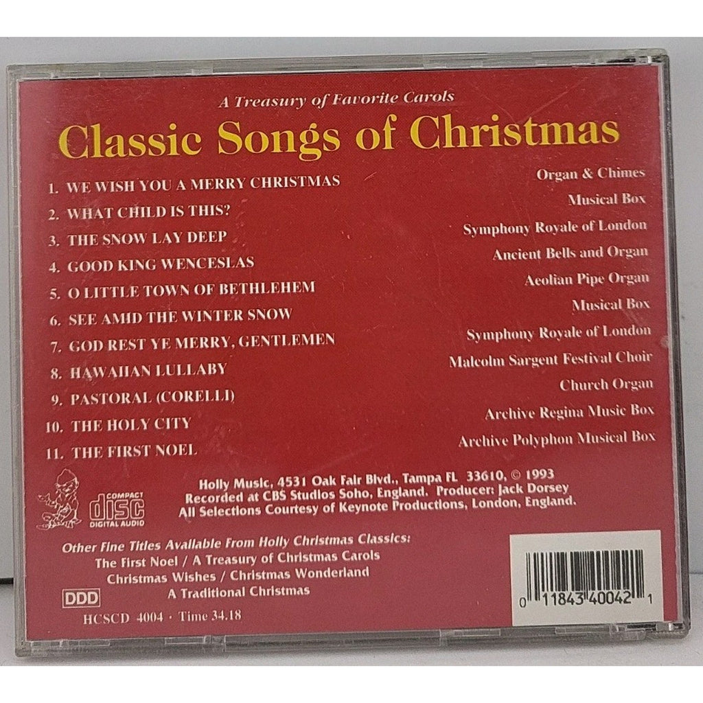 Classic Songs of Christmas CD Treasury of Favorite Carols