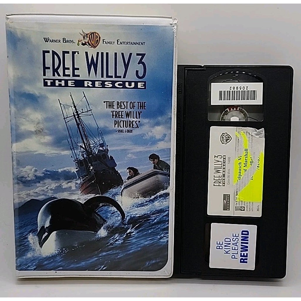 Free Willy 3: The Rescue (VHS, 1997, Clamshell)