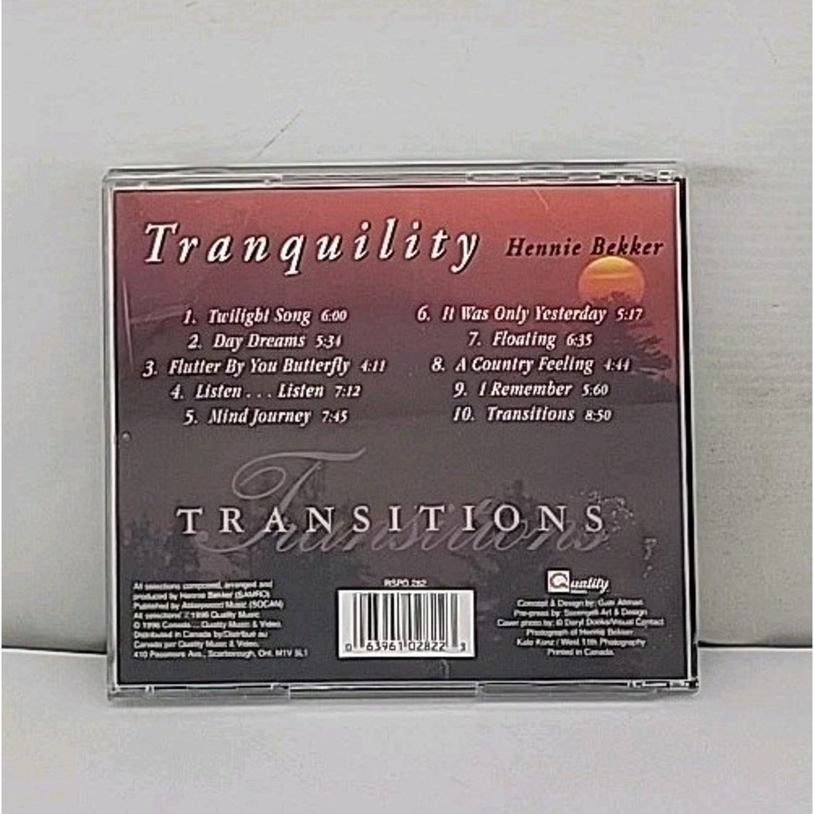 Hennie Bekker - Tranquility - Transitions - CD - Import -