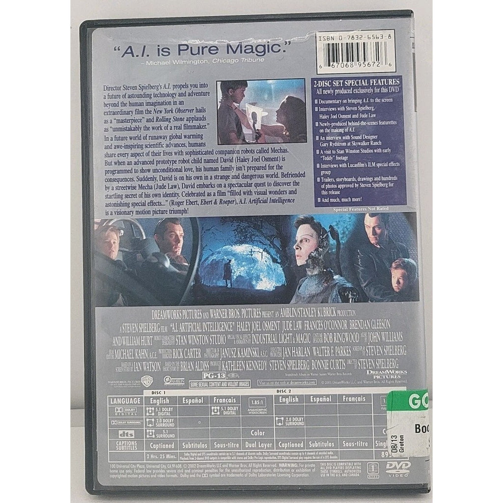 A.I. Artificial Intelligence (DVD, 2001)