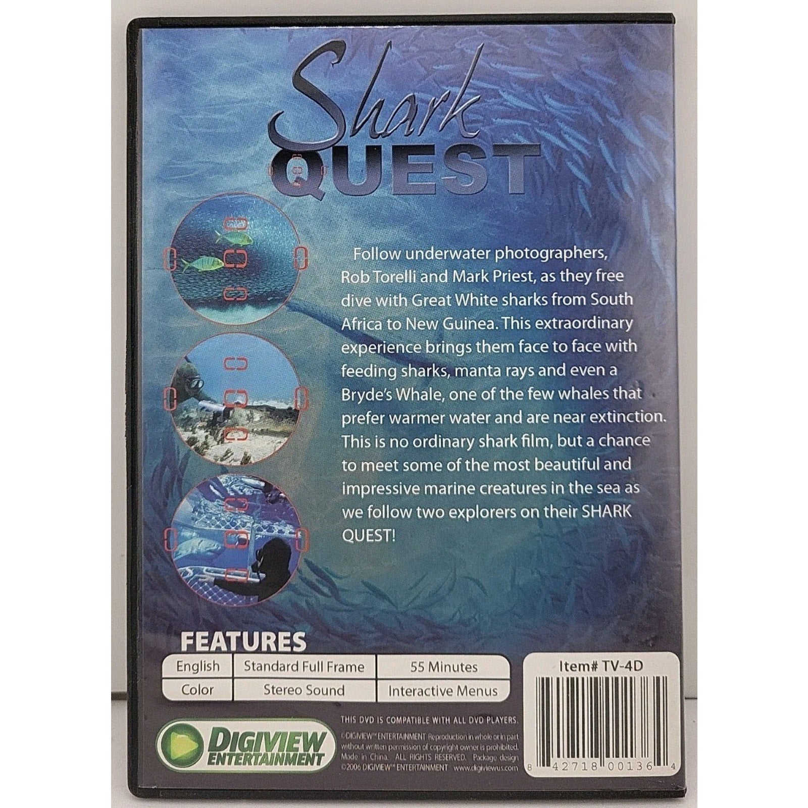 Shark Quest DVD Slim Case