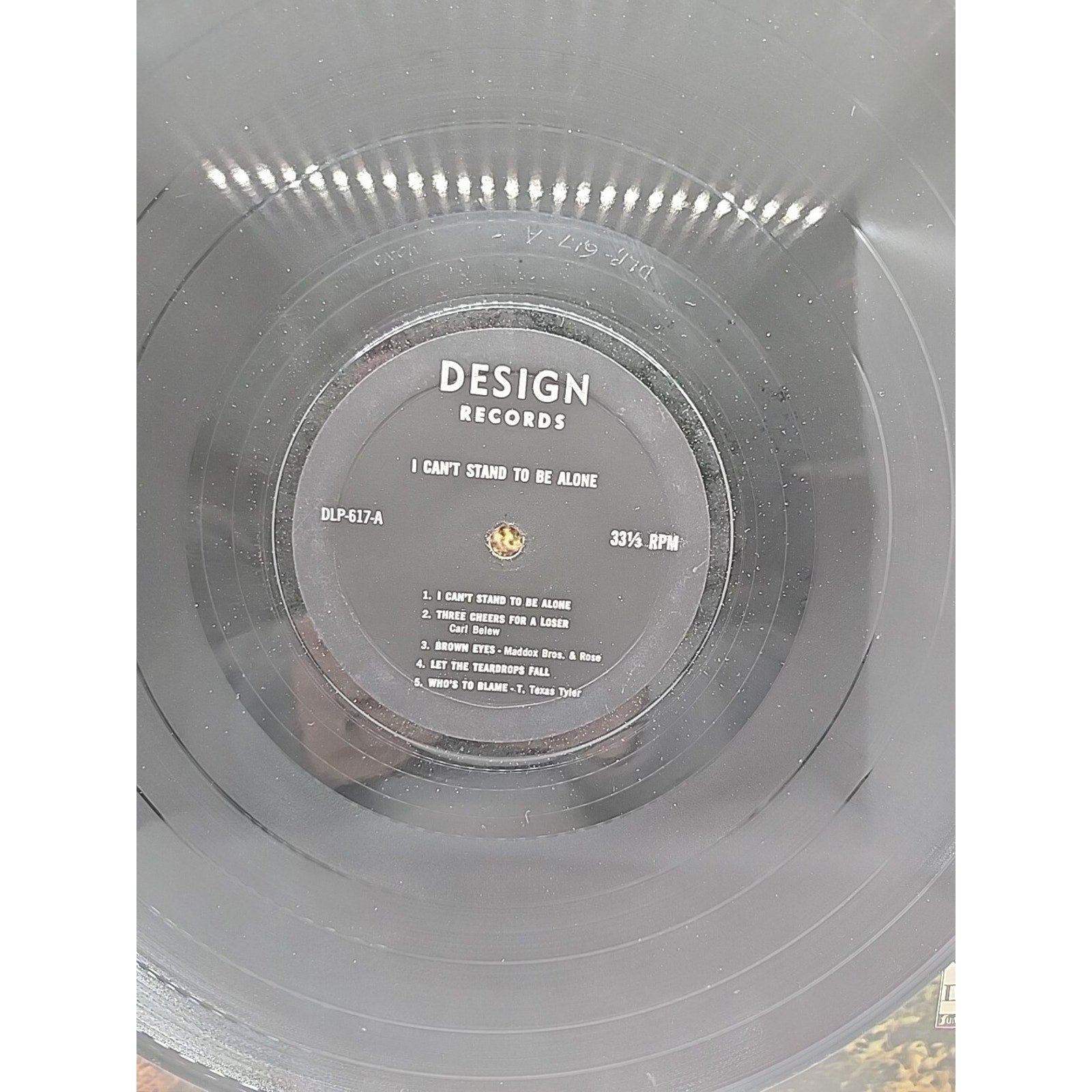 I Can't Stand To Be Alone (Record)