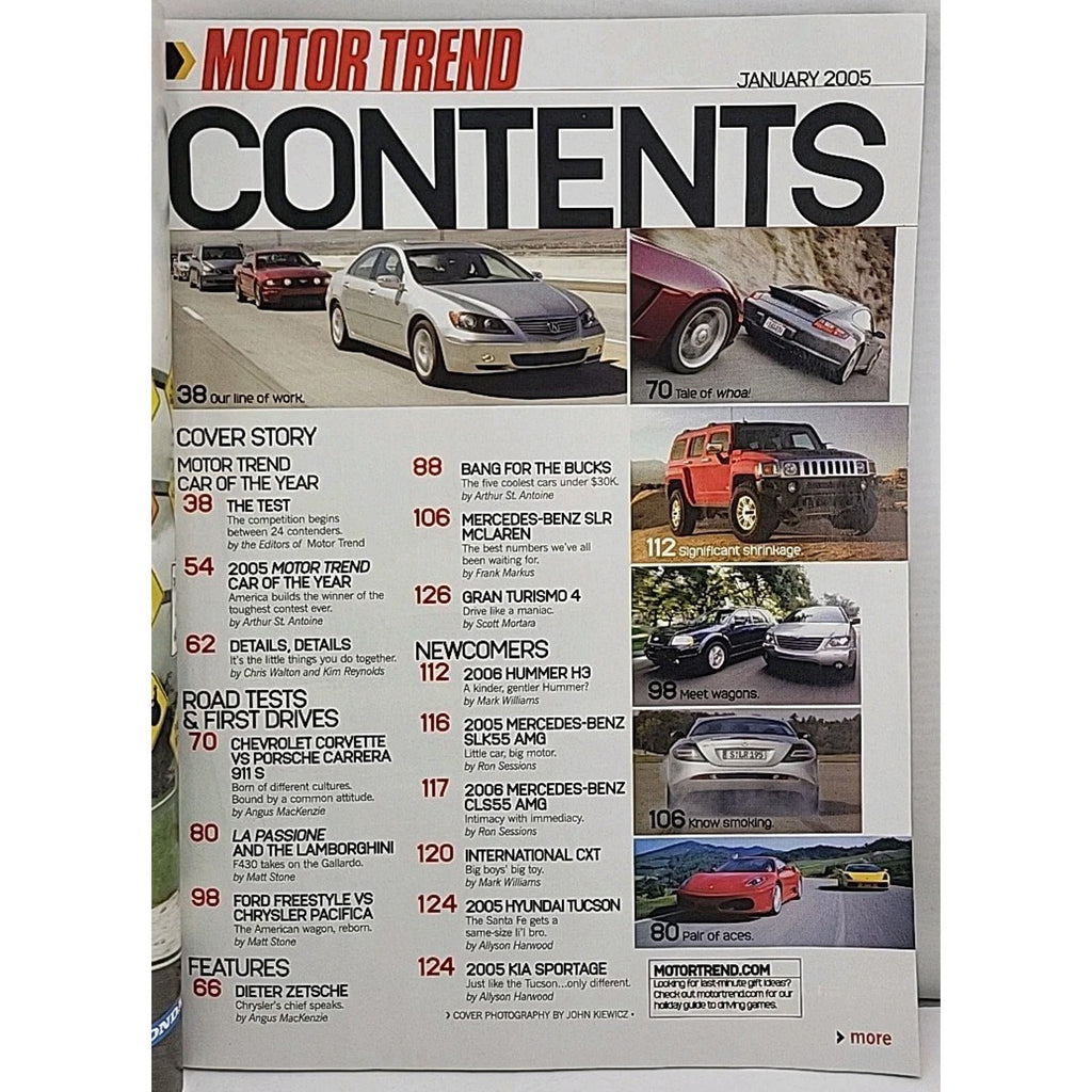 Motor Trend Magazine January 2005