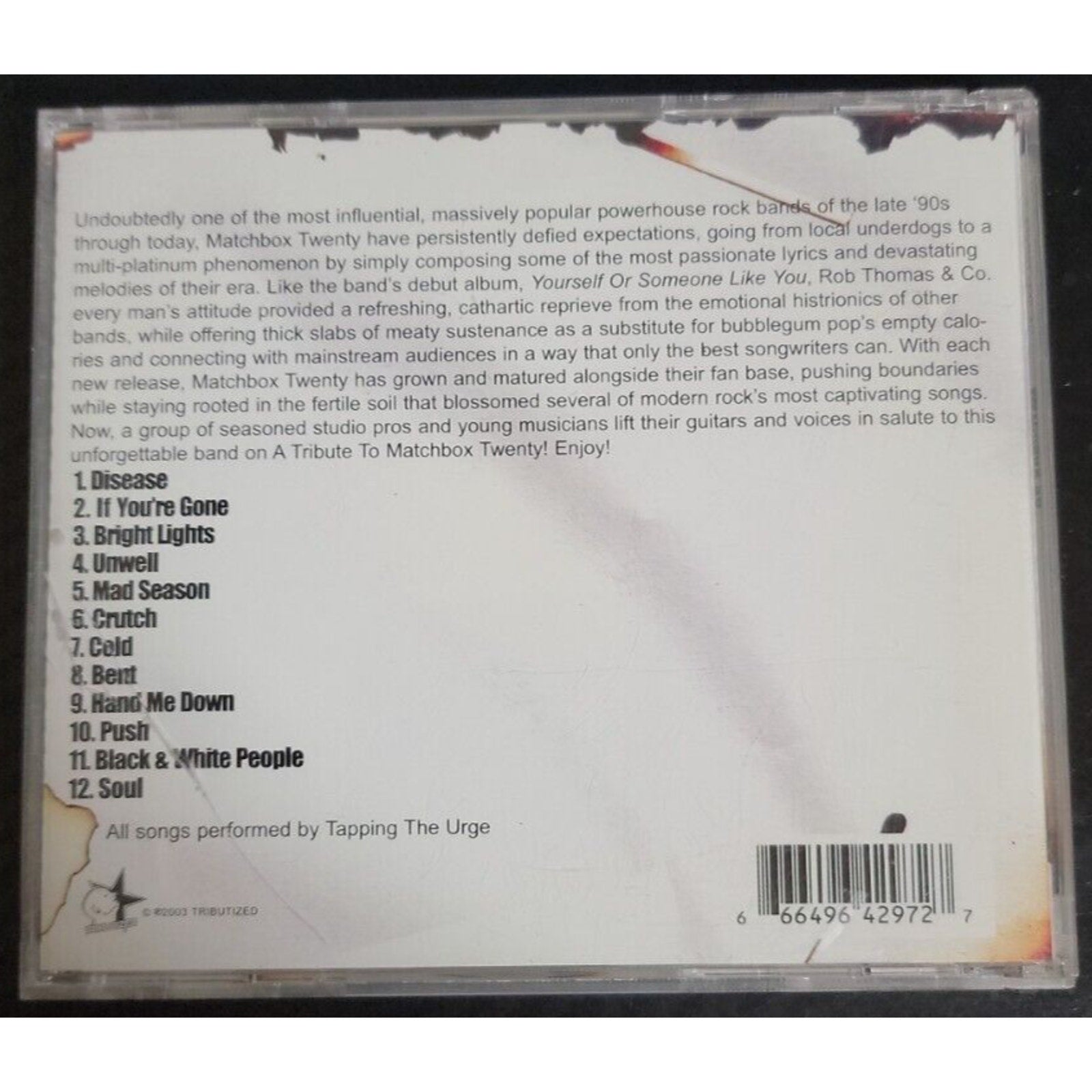 Various Artists,Tribute to Matchbox Twenty, - (CD)