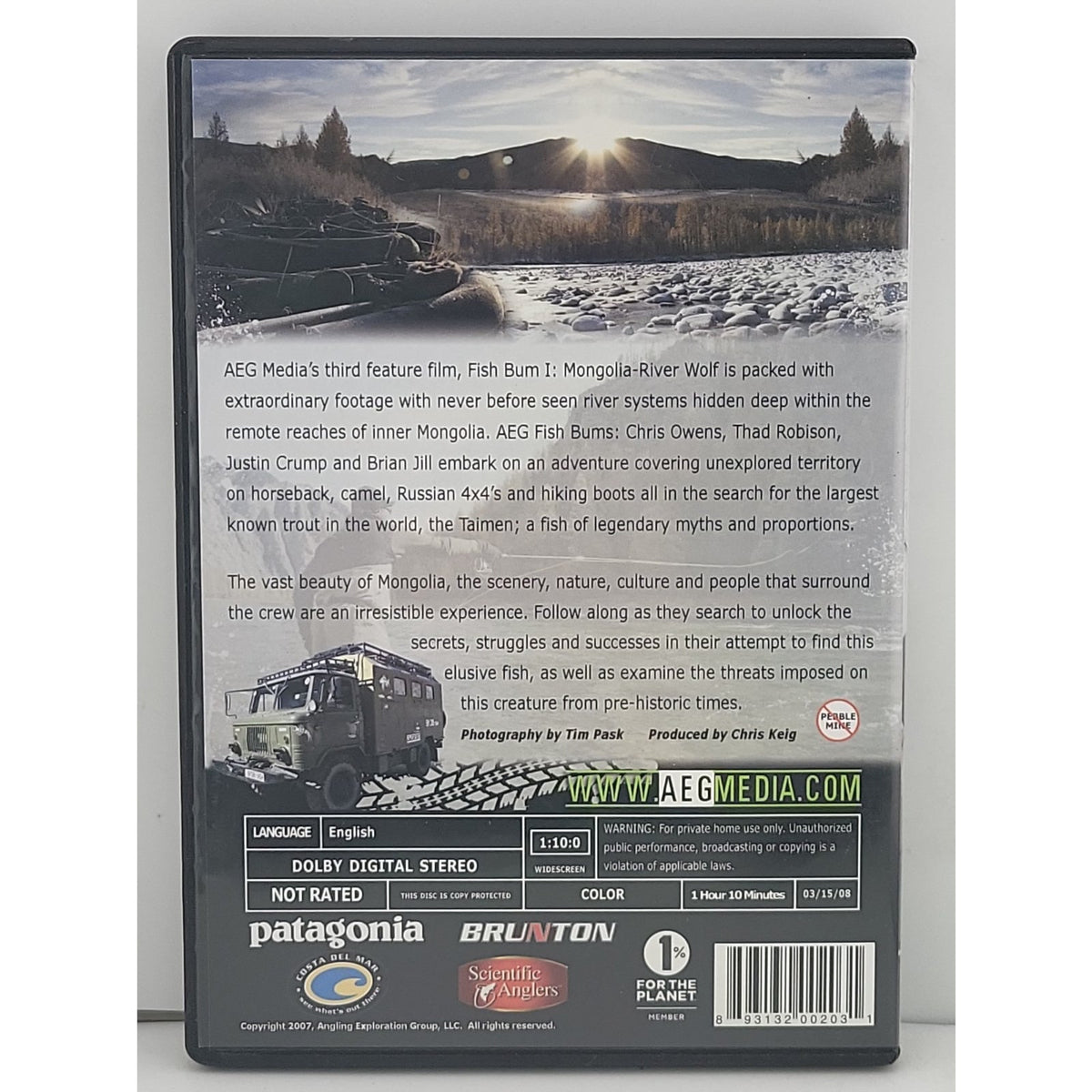 Fish Bum I Mongolia Riverwolf (DVD, 2008)