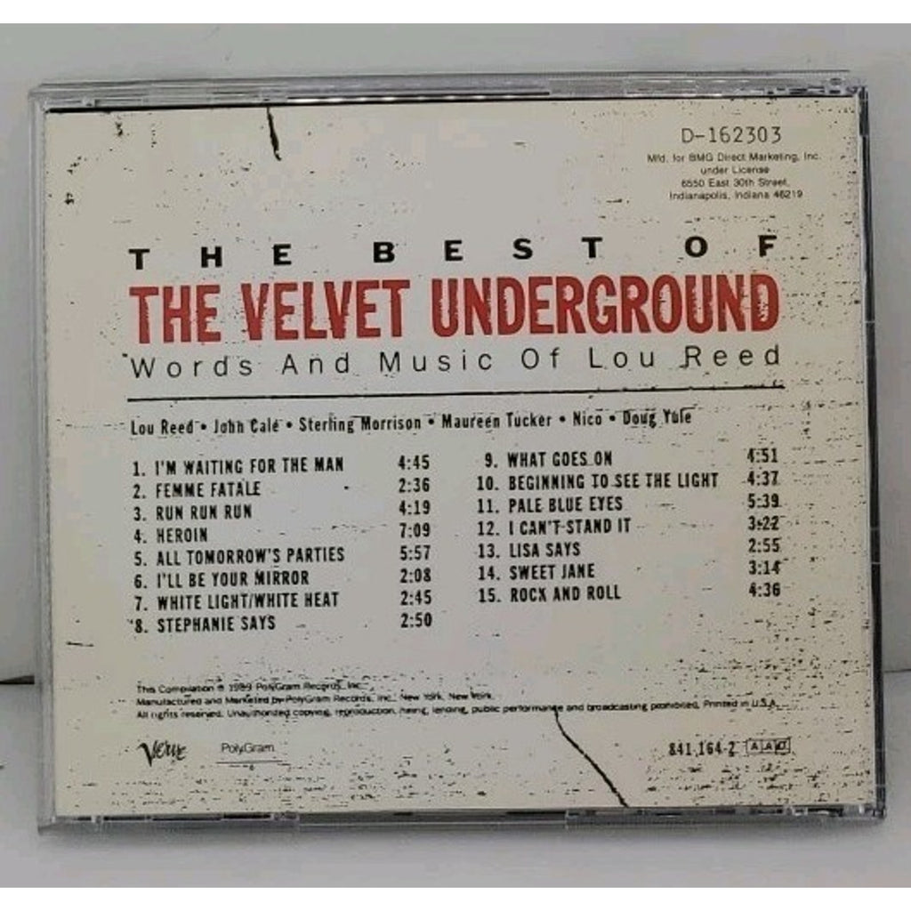 The Best of the Velvet Underground: Words and Music of Lou Reed BMG Direct CD