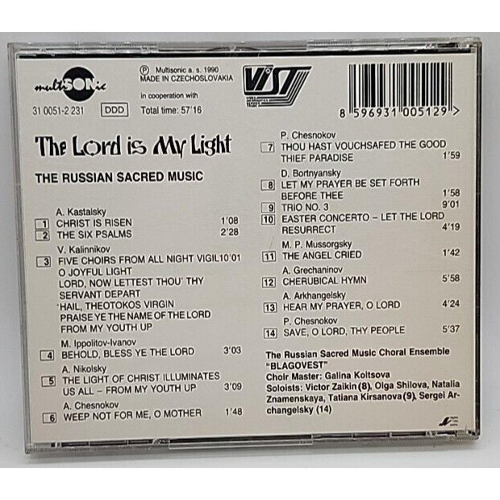 The Lord Is My Light The Russian Sacred Music Choral Ensemble Blagquest (CD)