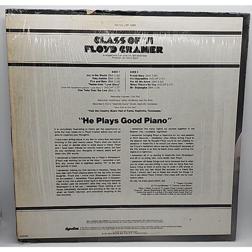 Floyd Cramer Class Of '71 (Vinyl, 1971) RCA Victor LSP-4590 (Record)